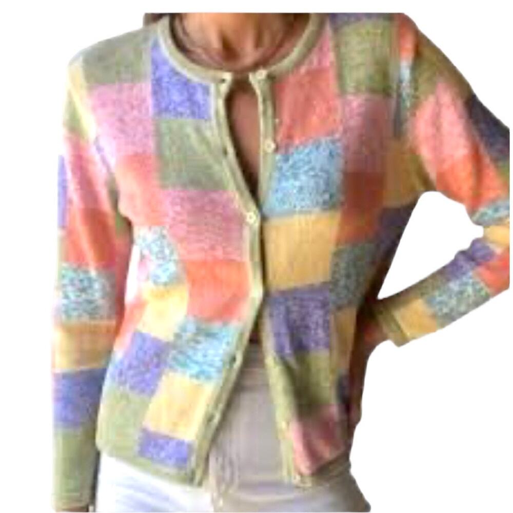 Vintage Christopher & Banks Size Large Women's Color Block Cardigan